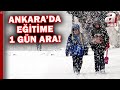 Ankara'da kar ve dondurucu soğuk! Ankara'da taşımalı eğitime 1 gün ara... | A Haber