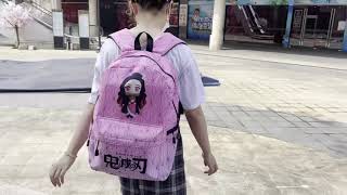 鬼滅の刃 Pink Canvas backpack