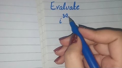 Evaluate i 39, Evaluate iota 39 (i^39)