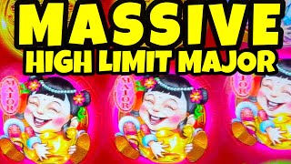 THE BIGGEST MAJOR EVER SEEN ON A SLOT ~~ HIGH LIMIT 5 TREASURES SLOT