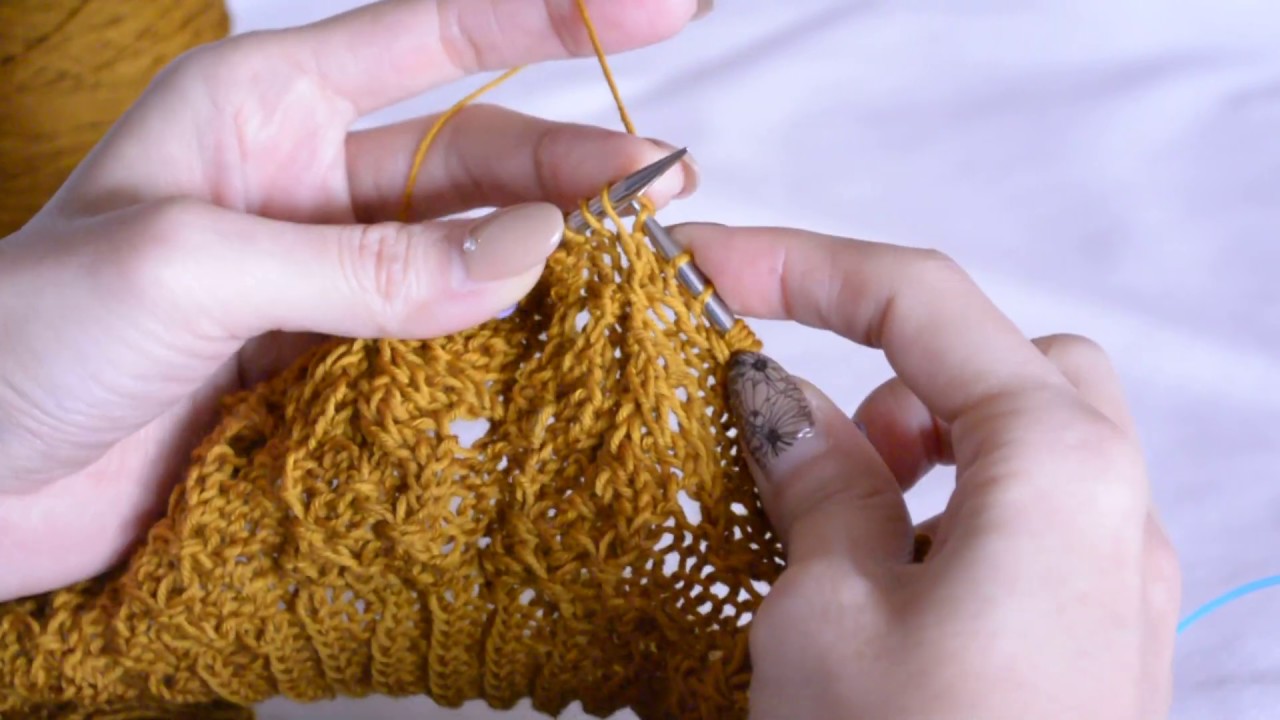 Smocking stitch (using a cable needle) YouTube