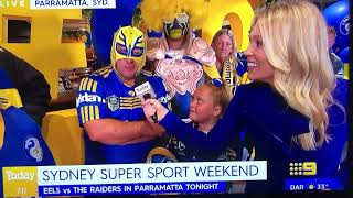 Channel 9 Today Show - morning of Parra v Canberra @ Parra Leagues