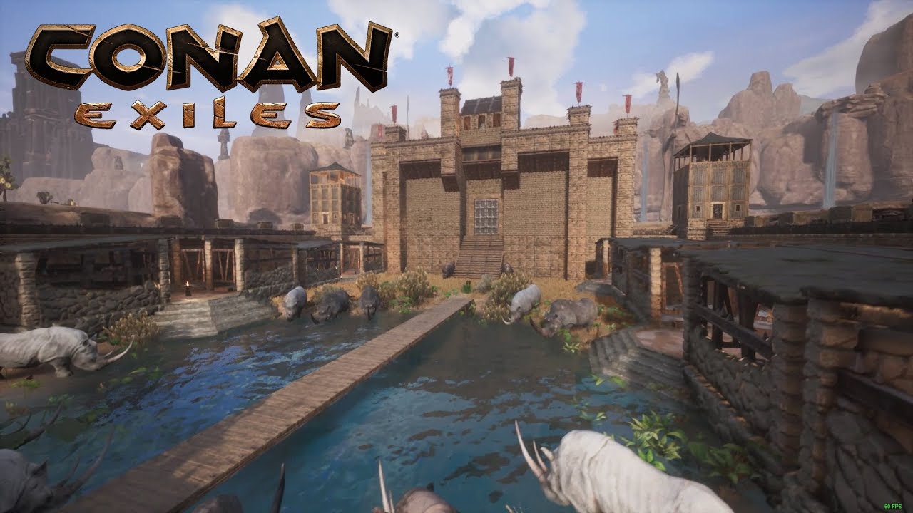 Конан замки. Conan Exiles замок. Замок в Конан Экзайл. Конан базы Conan Exiles. Conan Exiles постройки.