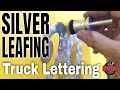 Silver Leaf Truck Lettering and pinstriping road trip #silverleafing #silverleaf