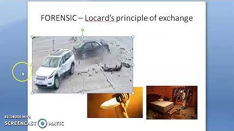 Forensic 210 a Locards principle of exchange Crime Scene