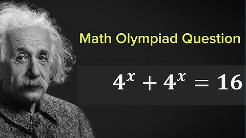Math Olympiad Question |You Should Know This Trick | 4^x + 4^x = 16