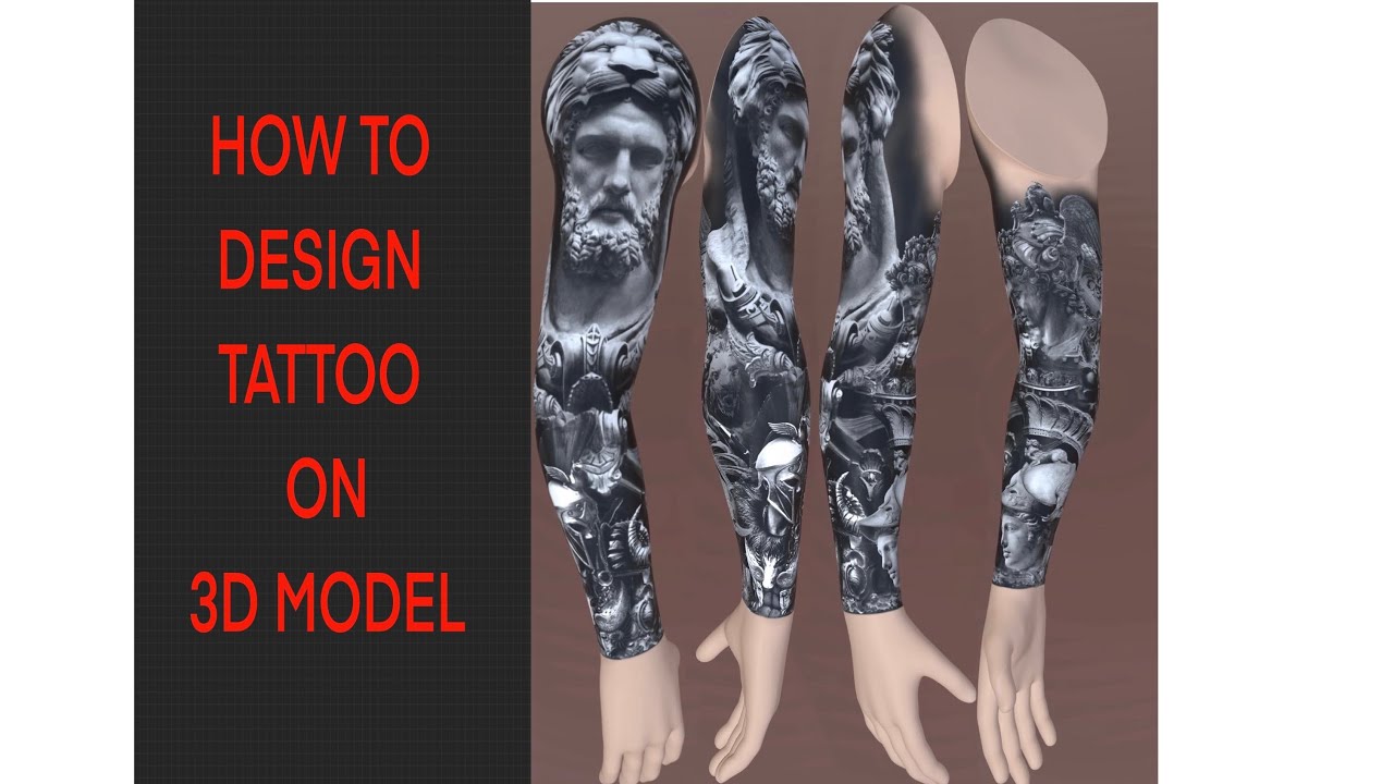 Modelos 3d procreate tattoo