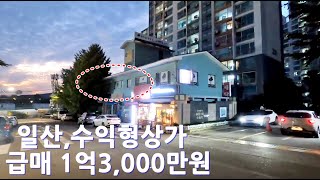 일산,수익형상가(수익률 연6%) 급매1억3,000만원