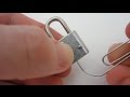 Как открыть замок одной скрепкой!!! | How to open a lock clip !!!