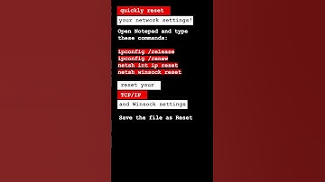 Reset Your Network Settings with a .BAT File