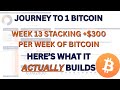 Week 13 - Stacking +$300/Week into Bitcoin – Here’s What It Actually Builds