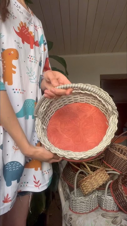 Корзины из ротанга на деревянной основе #music #ротанг #корзина #топ # ...