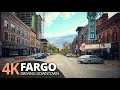 Fargo 4K60fps Driving Small City North Dakota USA 
