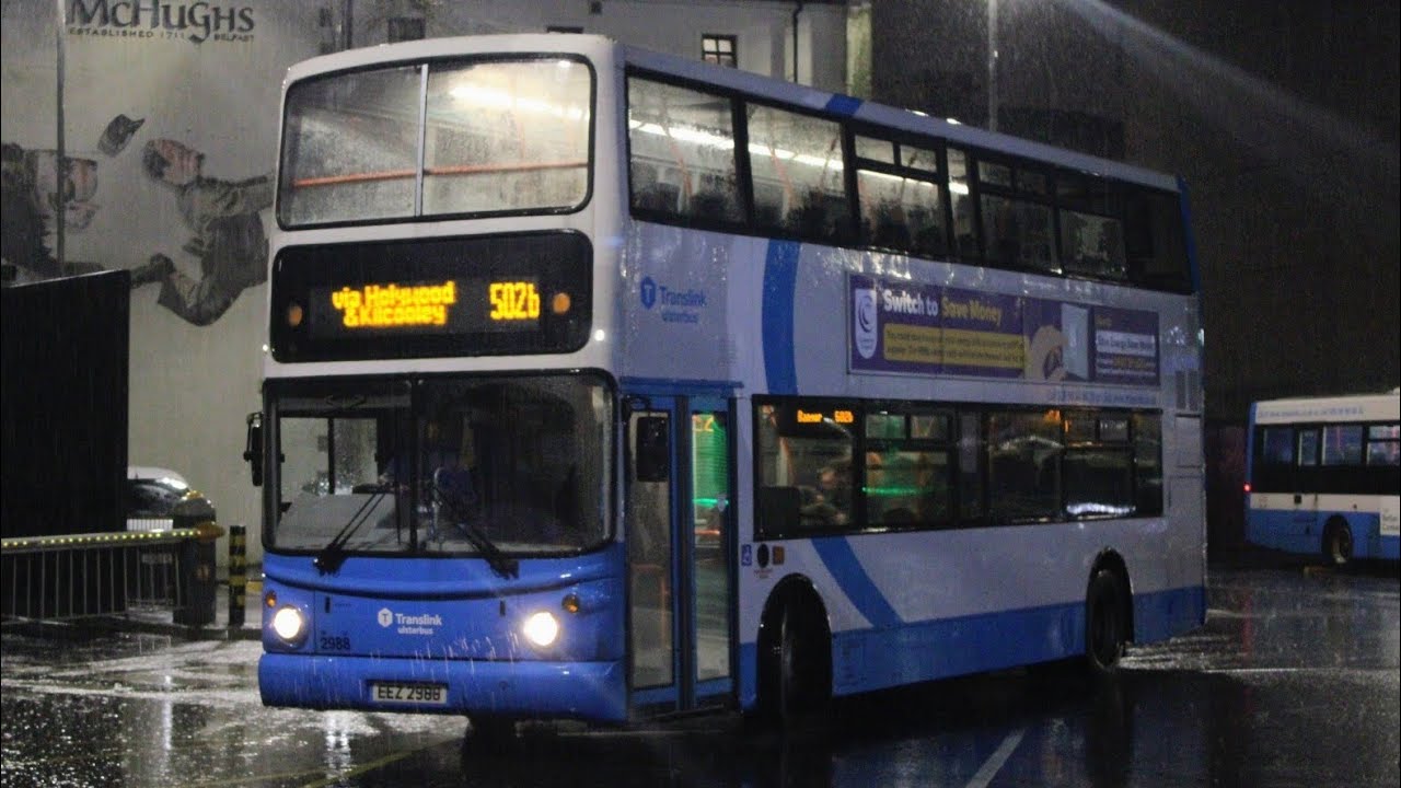 A ride on Translink Ulsterbus Volvo ALX400 2988 on route 502b