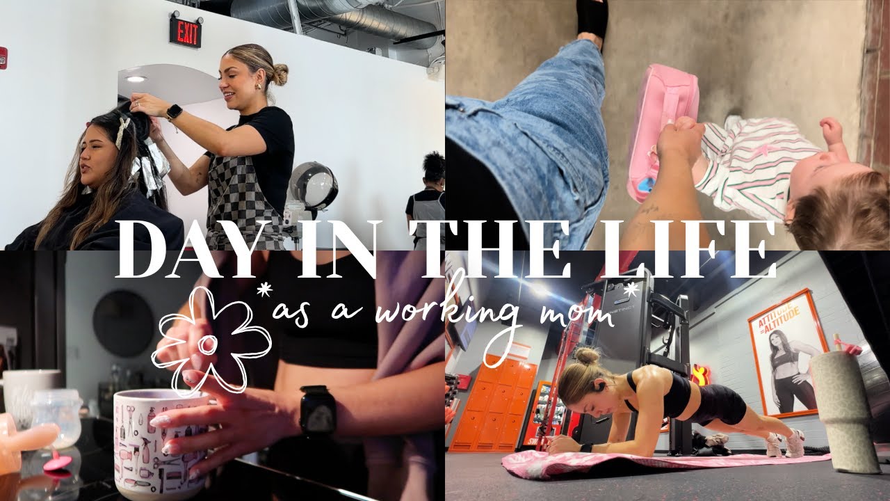 ДЕНЬ ИЗ ЖИЗНИ *работающей мамы* 6 утра Тренировка, Завтрак с высоким содержанием белка, Окрашиван...