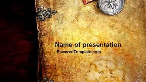 Sea Map PowerPoint Template by PoweredTemplate.com