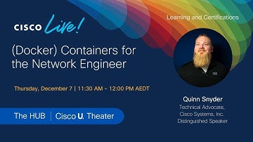 (Docker) Containers for the Network Engineer