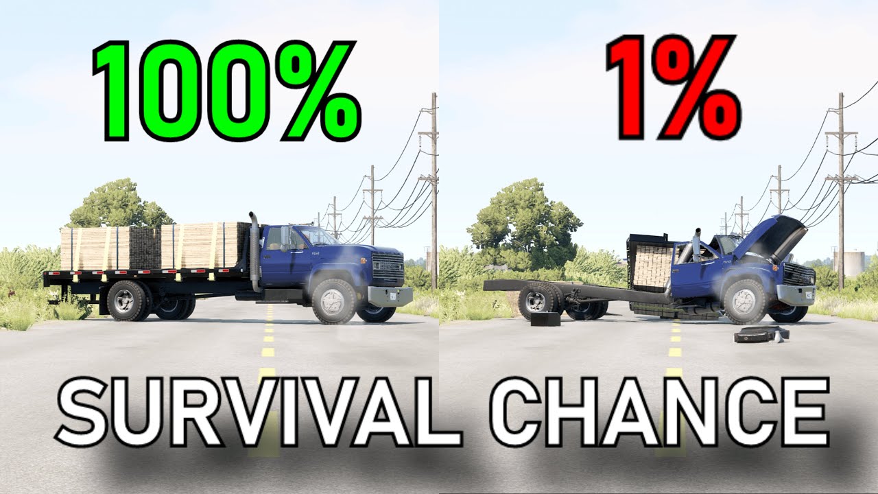 Realistic Survival Chance Crashes #65 (With Dummies) | BeamNG.drive