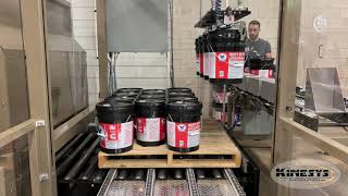 High-Throughput Fully-Automatic Pail Palletizer