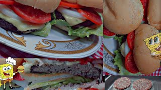 البرجرالرهيب وعيش البرجرعلي طريقه اشهر المطاعم العالميهMaking burgers in the way of the most famous