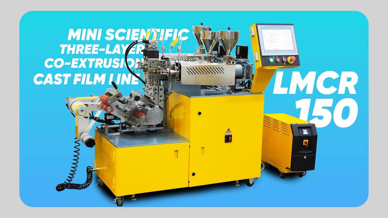 NEW Mini Scientific Three-Layer Co-Extrusion Cast Film Line Type LMCR-150-COEX