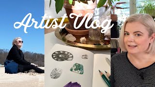 Artist Vlog ✵ Life lately: Behind-the-scenes, Spring Vibes and Drawing With Colored Pencils.
