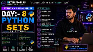 Day 8 | Python + AI Full Course in Kannada | Complete Set Data Type Explained | ITKannadigaru