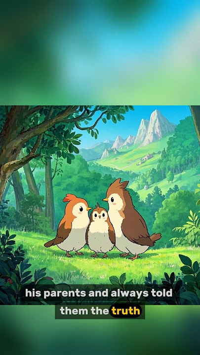 The Little Bird Who Didn't Listen 🐦 | A Lesson in Honesty #shorts #cartoon #animation