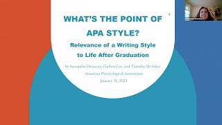 What’s the Point of APA Style Relevance of a Writing Style to Life After Graduation