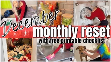 *NEW* DECEMBER MONTHLY RESET ✨ WITH FREE PRINTABLE CHECKLIST