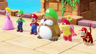 Super Mario Party - All Minigames - Monty Mole Yoshi Vs Bowser Pom Pom (Master Cpu)