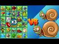 PVZ 1 Hybrid 3.16 Challenge - X3 Plant Hybrid Vs X20 Snail Zombie - Who Will Win?