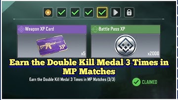 Call Of Duty Mobile Earn the Double Kill Medal 3 Times in MP Matches Task Complete