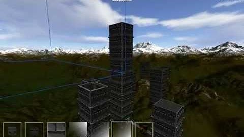 Voxel Raycasting Alien Skyscrapers using a 262144^3 Octree (18 levels)