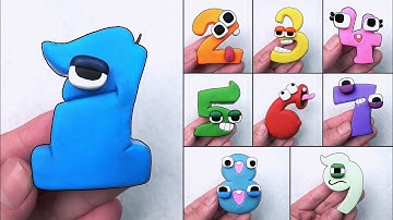 I made All Number Lore (1-9) out of Clay - Sculptures Timelapse