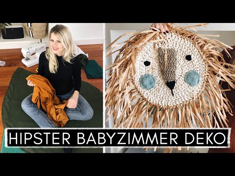 DIY HIPSTER Kinderzimmer Deko: Häkel-Löwe und Baby-Krabbeldecke selber machen