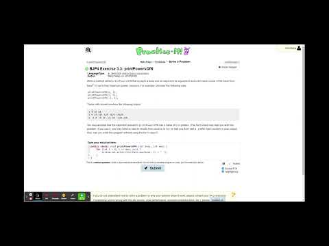 Exercise 3.3 (printPowersOfN) Java Tutorial || Practice-It