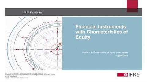 Presentation of equity instruments—FICE Discussion Paper