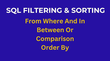 Filtering and Sorting in SQL || Column Alias || Distinct || #sqlvideos
