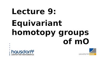 Global homotopy theory / Lecture 9: Equivariant homotopy groups of mO