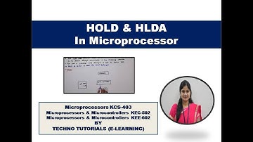 U1 | HOLD & HLDA | Significance of HOLD & HLDA in microprocessor