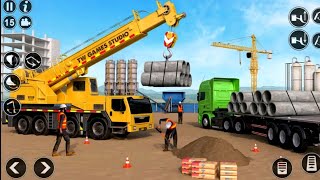 City Road Construction | Bridge Road Construction Simulator Game screenshot 4