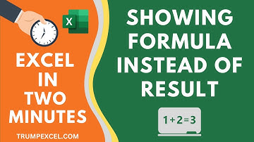 Excel Showing Formula instead of Results - Quick Fix!