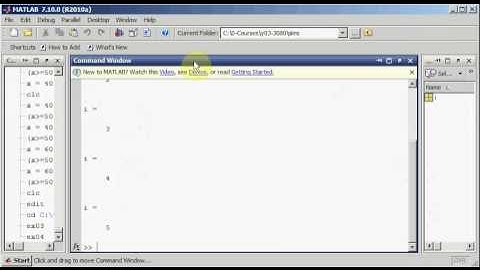 Conversations on Matlab - Chapter 4. 3 of 4 - Logic flow - IF..THEN, FOR, WHILE DO