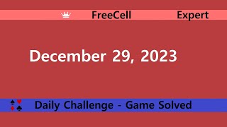 Microsoft Solitaire Collection | FreeCell Expert | December 29, 2023 | Daily Challenges screenshot 3