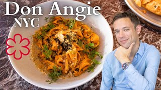 Eating at Don Angie. One of the Best Italian Restaurants in NYC. One Michelin Star