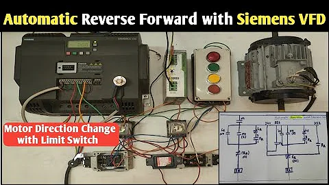 💥How to Automatic Reverse Forward with Siemens VFD| Automatic Reverse Forward Wiring Limit Switch