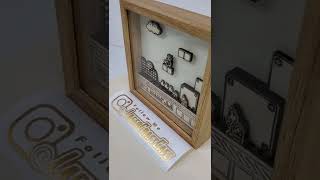 Super Mario Bros 3 Wood Art Model, Shadow Box Retro Game  #supermario #shadowbox #retrogame #gamer