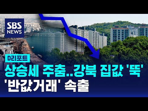   서울 집값 하락률 1위 도봉구 최고가 대비 반값거래 도 SBS D리포트