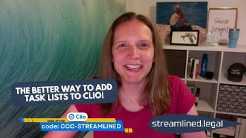 The better way to add task lists to Clio!  #streamlinedlegal